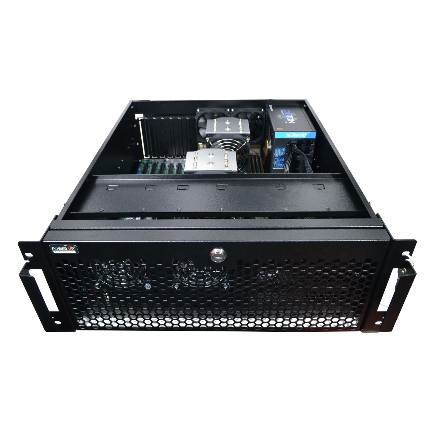 Сервер двопроцесорний TOWER PowerUp #84 AMD EPYC 7702 x2/256 GB/SSD 2TB х2 Raid/Int Video