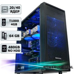 Двухпроцессорная рабочая станция PowerUp #262 Xeon E5 2690 v2 x2/64 GB/SSD 480 GB/NVIDIA Quadro T1000 4GB