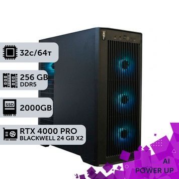 AI Workstation PowerUp #109 Threadripper PRO 9975WX/256 GB/SSD 2TB/NVIDIA Quadro RTX PRO 4000B 24GB x3
