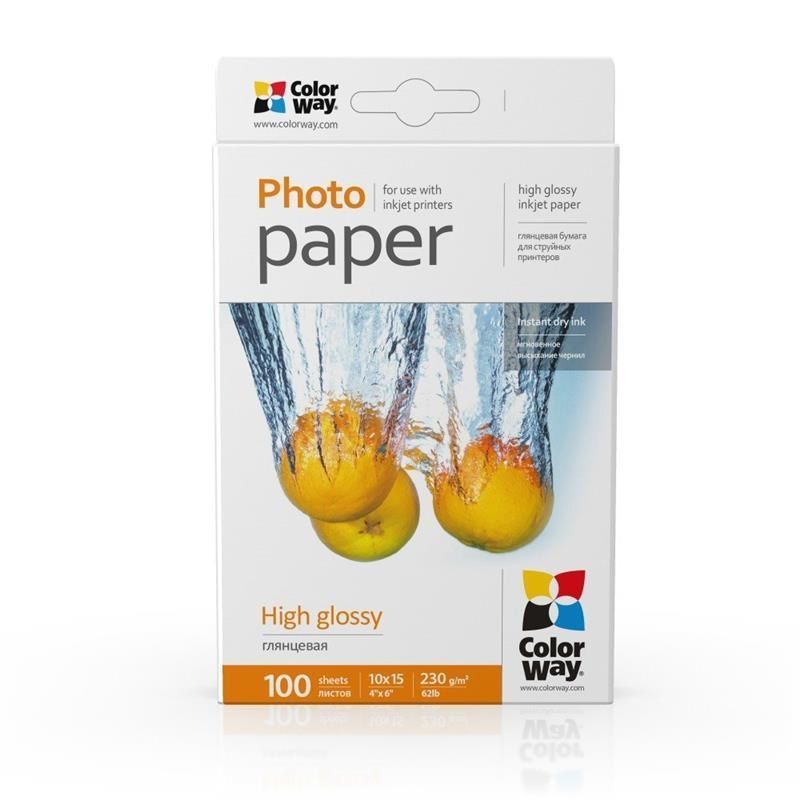 ColorWay glossy photo paper 230g/m2 10x15cm 100 sheets (PG2301004R)