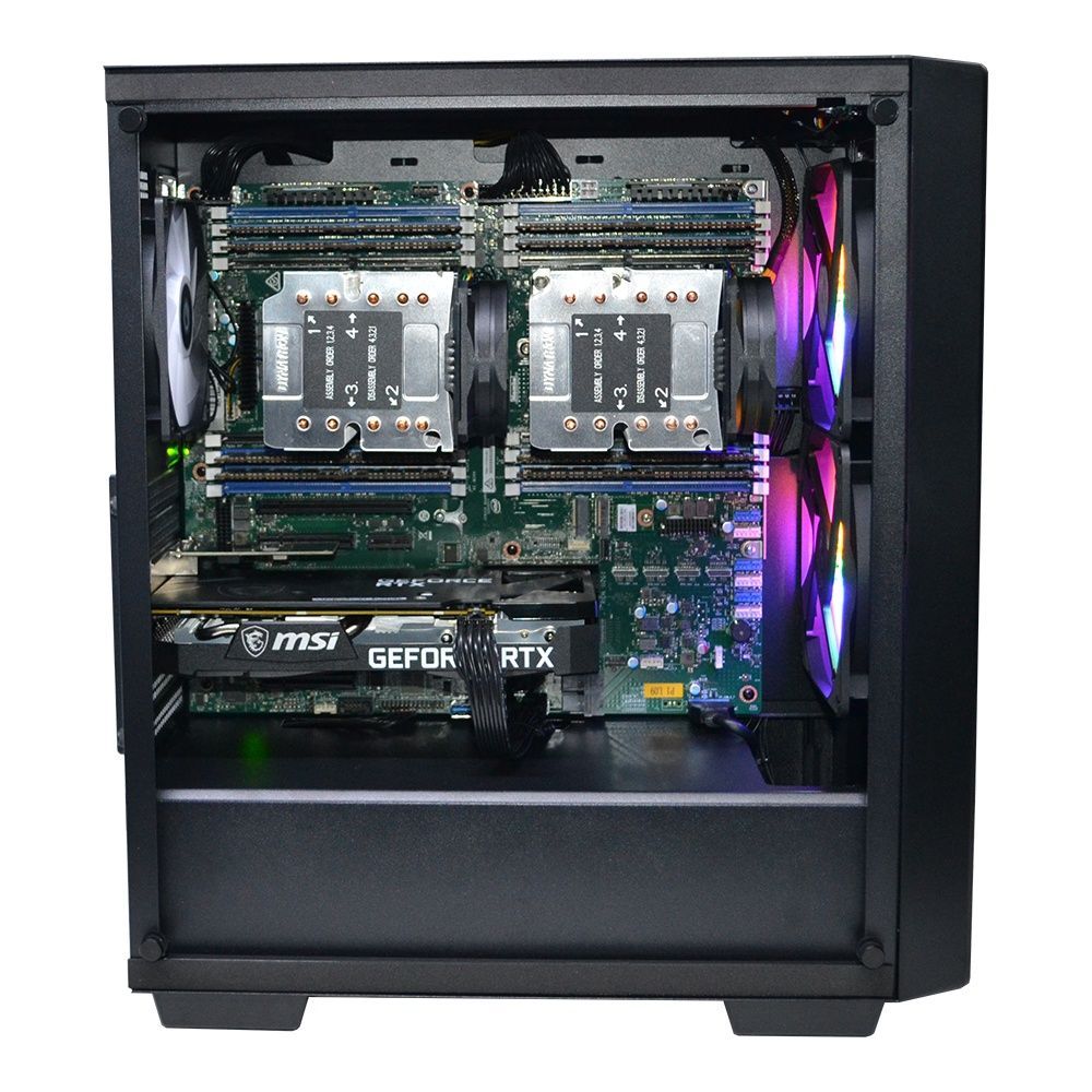 Двухпроцессорная рабочая станция PowerUp #635 Intel Xeon Platinum 8270 x2/128 GB/SSD 2TB/GeForce RTX 5070Ti 16GB