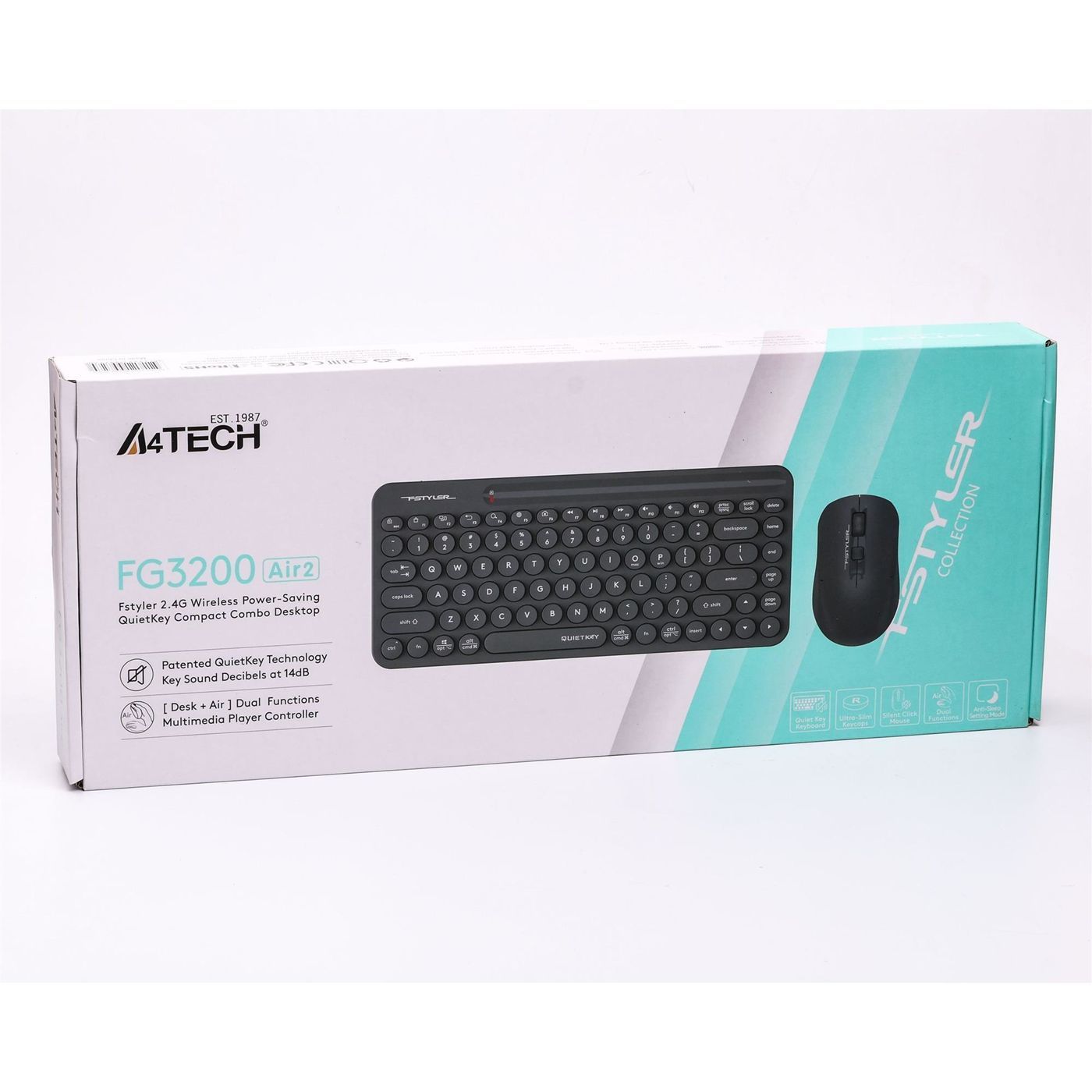 Комплект (клавіатура, миша) бездротовий A4Tech FG3200 Air2 Grey