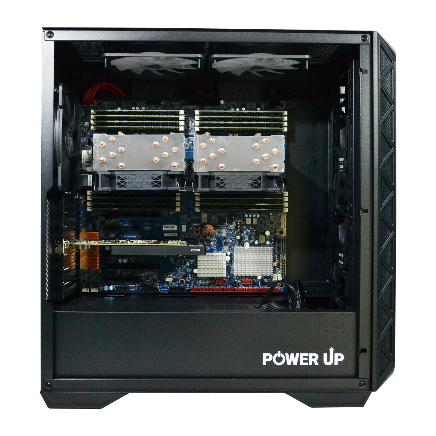 Двопроцесорна робоча станція PowerUp #445 Xeon E5 2673 v4 x2/64 GB/SSD 512GB/NVIDIA Quadro P2000 5GB