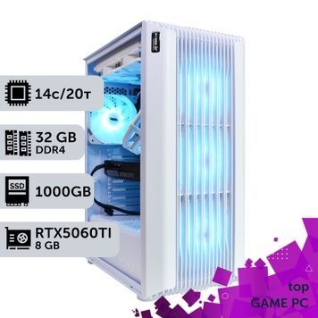Ігровий комп'ютер GamePC TOP #500 Core i5 14600K/32 GB/SSD 1TB/GeForce RTX 5060Ti 8GB