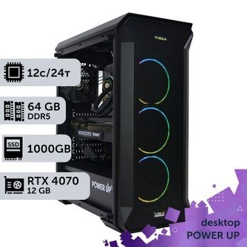 PowerUp Desktop Workstation #269 Ryzen 9 7900x/64 GB/1 TB SSD/GeForce RTX 4070 12 GB
