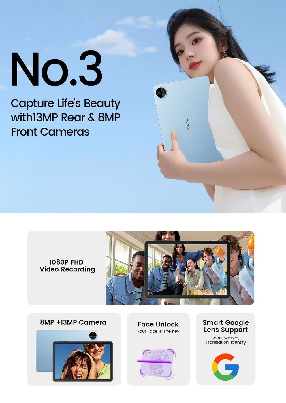 Планшет PAD90 10" 128GB PAD90 GREY OSCAL