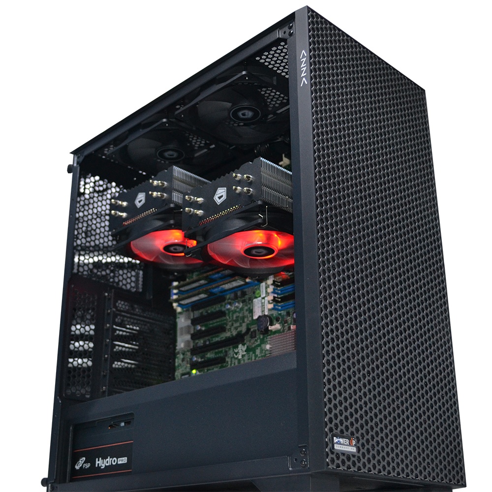 Сервер двухпроцессорный TOWER PowerUp #47 Xeon E5 2695 v2 x2/128 GB/SSD 256GB х2 Raid/Int Video