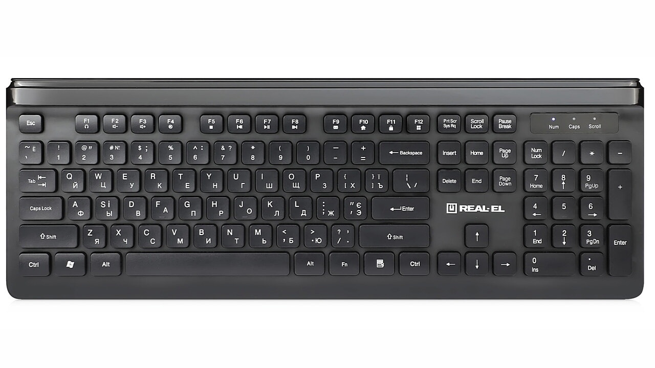 Keyboard REAL-EL Comfort 7085 Ukr Black