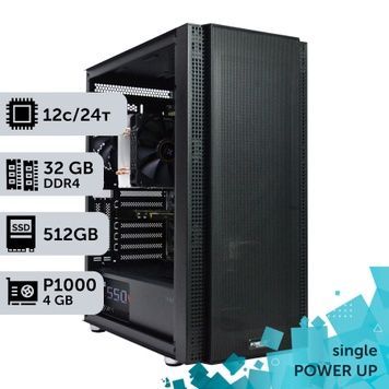 Рабочая станция PowerUp #357 Xeon E5 2690 v3/32 GB/SSD 512GB/NVIDIA Quadro P1000 4GB