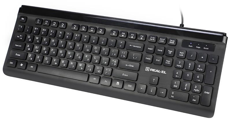 Keyboard REAL-EL Comfort 7085 Ukr Black