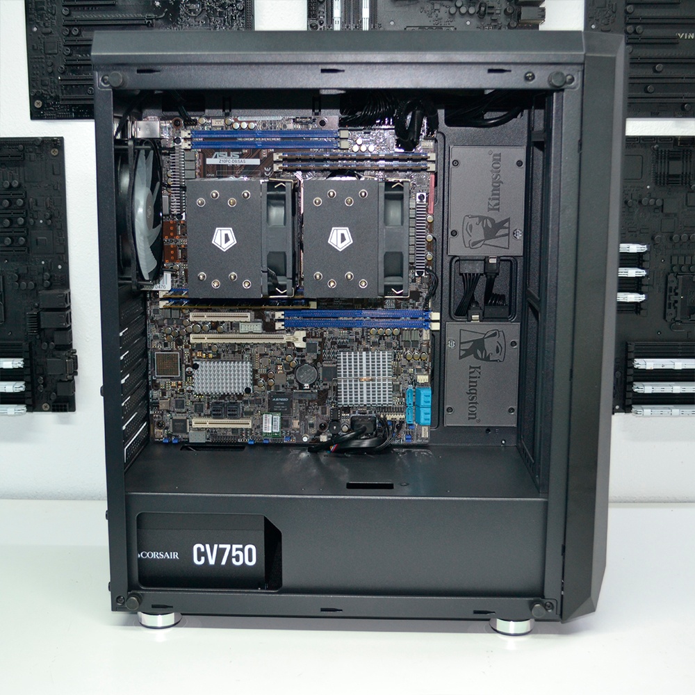Сервер двопроцесорний TOWER PowerUp #54 Xeon E5 2643 v3 x2/64 GB/SSD 480 GB х2 Raid/Int Video