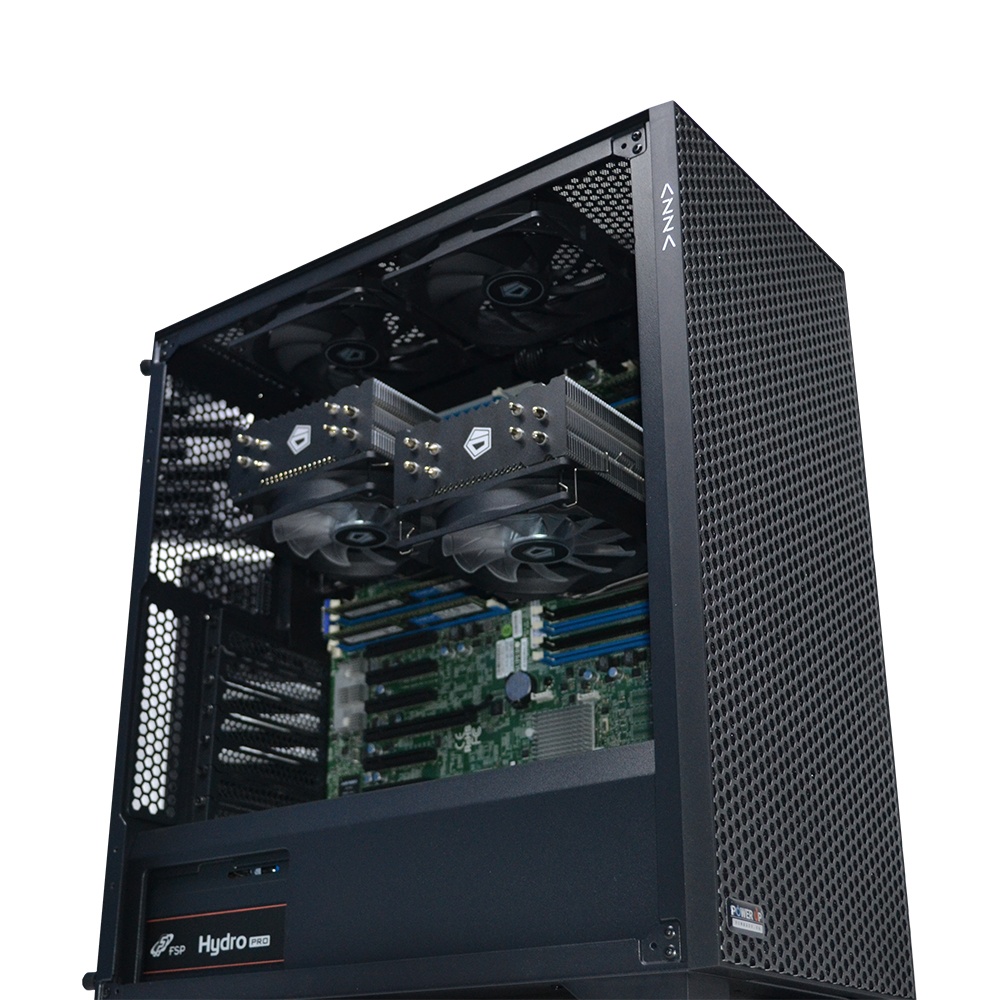 Сервер двухпроцессорный TOWER PowerUp #48 Xeon E5 2695 v2 x2/64 GB/SSD 512GB х2 Raid/Int Video