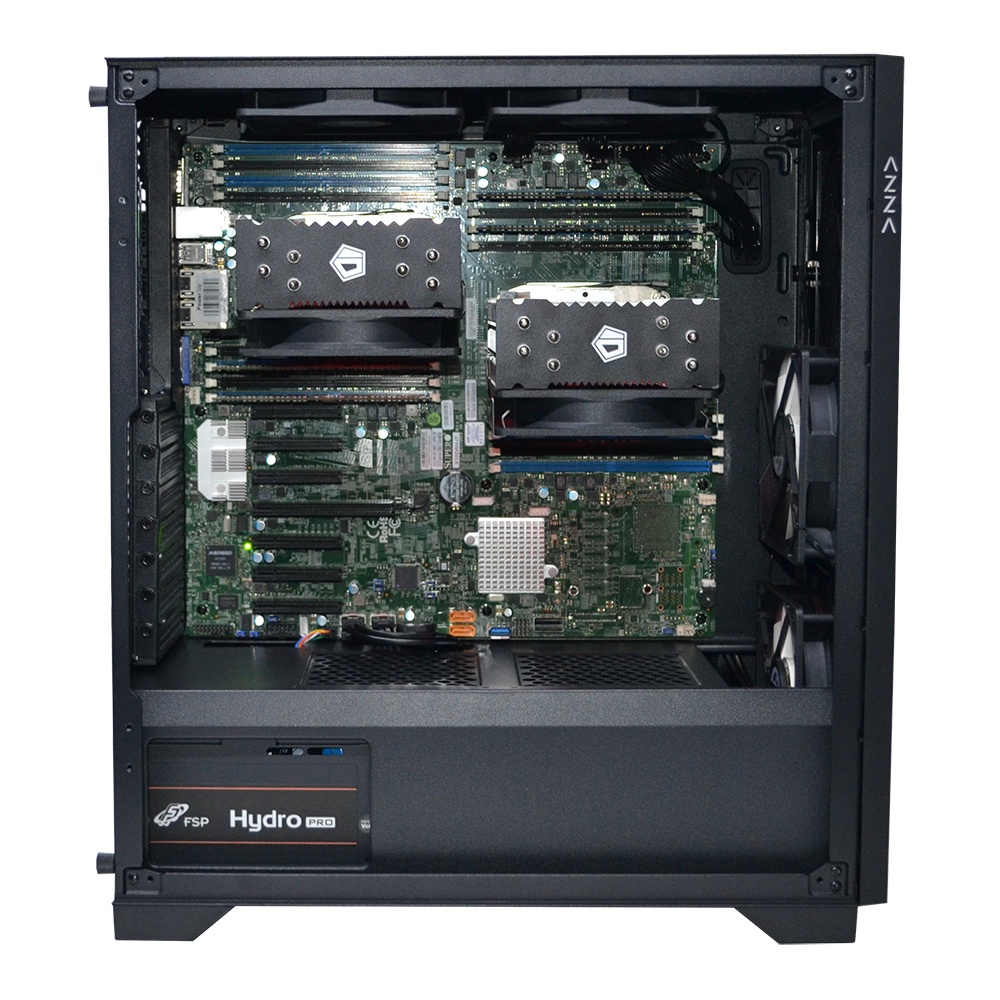 Сервер двухпроцессорный TOWER PowerUp #48 Xeon E5 2695 v2 x2/64 GB/SSD 512GB х2 Raid/Int Video