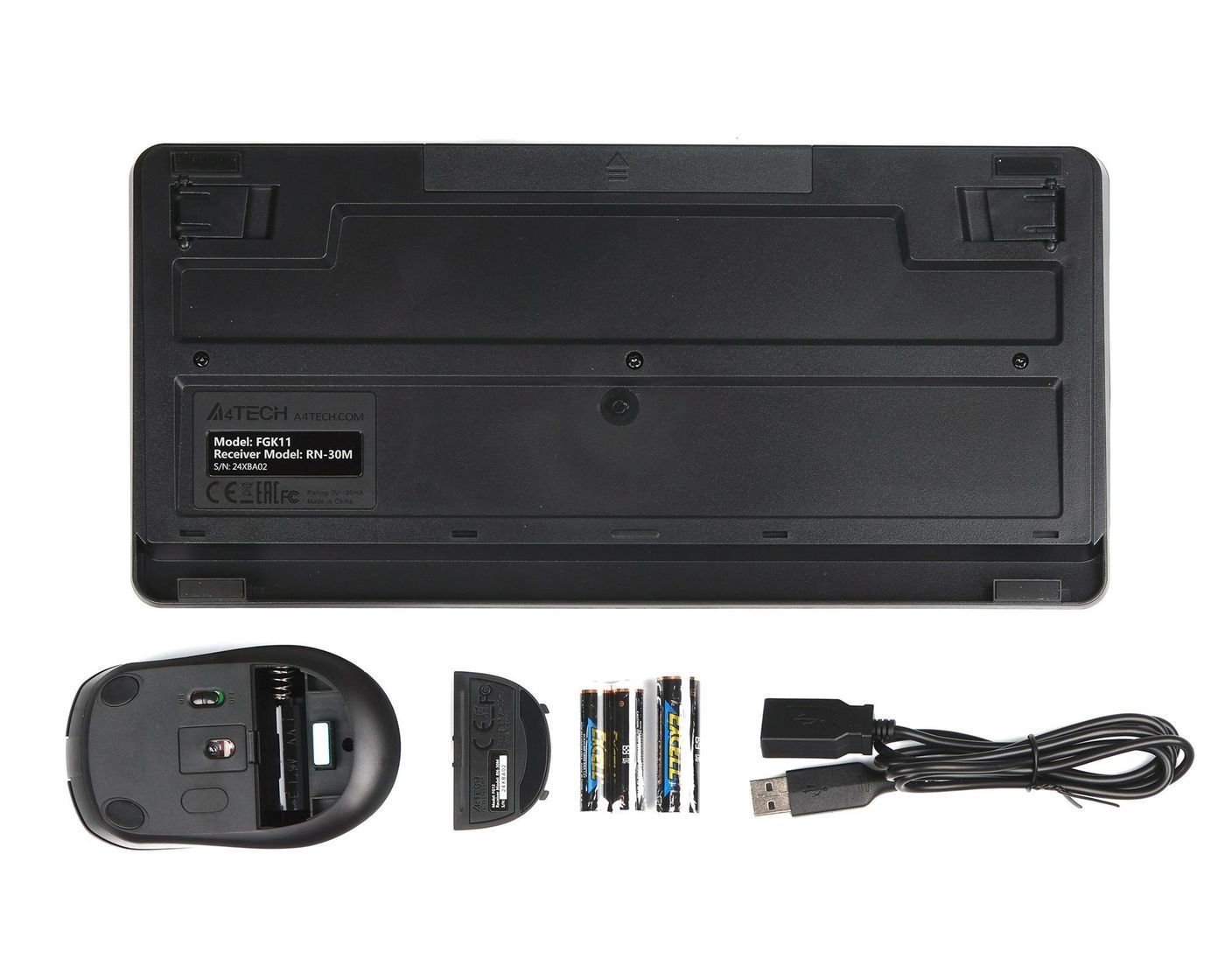 Комплект (клавиатура, мышь) беспроводной A4Tech FG1112 Black