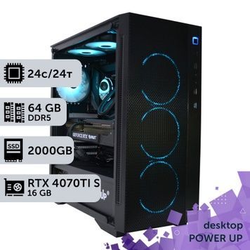PowerUp Desktop #533 Core Ultra 9 285K/64GB/2TB SSD/GeForce RTX 4070Ti Super 16GB