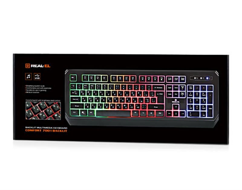 Keyboard REAL-EL Comfort 7001 Ukr Black