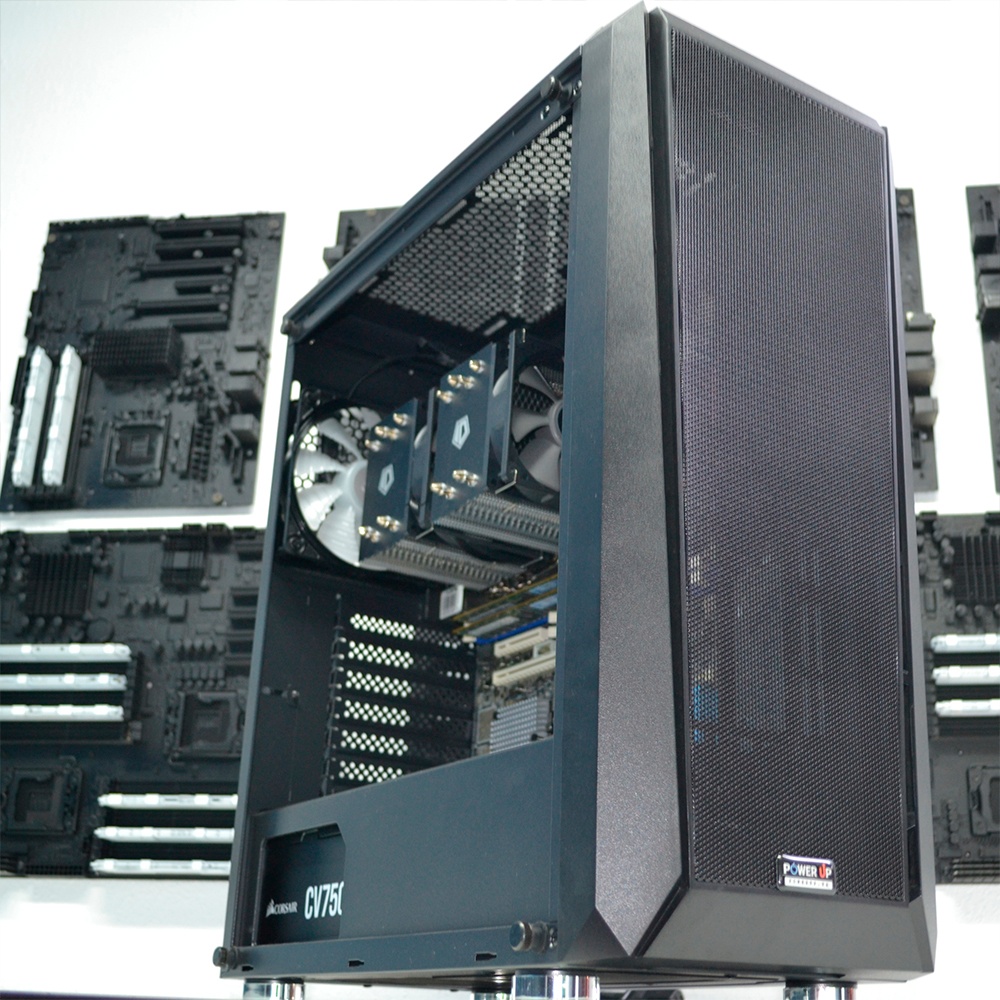 Сервер двопроцесорний TOWER PowerUp #55 Xeon E5 2643 v3 x2/32 GB/SSD 240 GB х2 Raid/Int Video
