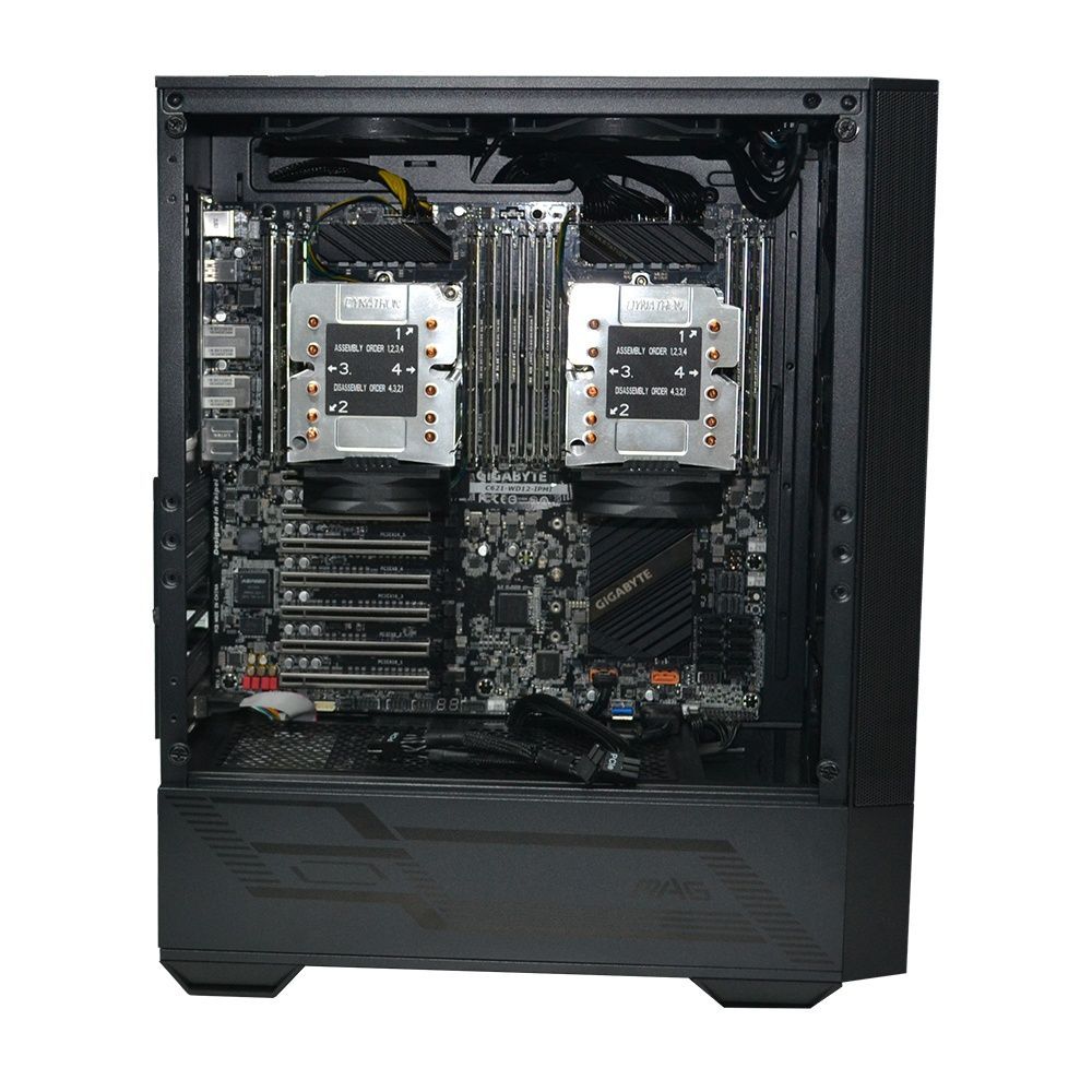 Сервер двухпроцессорный TOWER PowerUp #100 Intel Xeon Platinum 8270 x2/64 GB/SSD 256GB х2