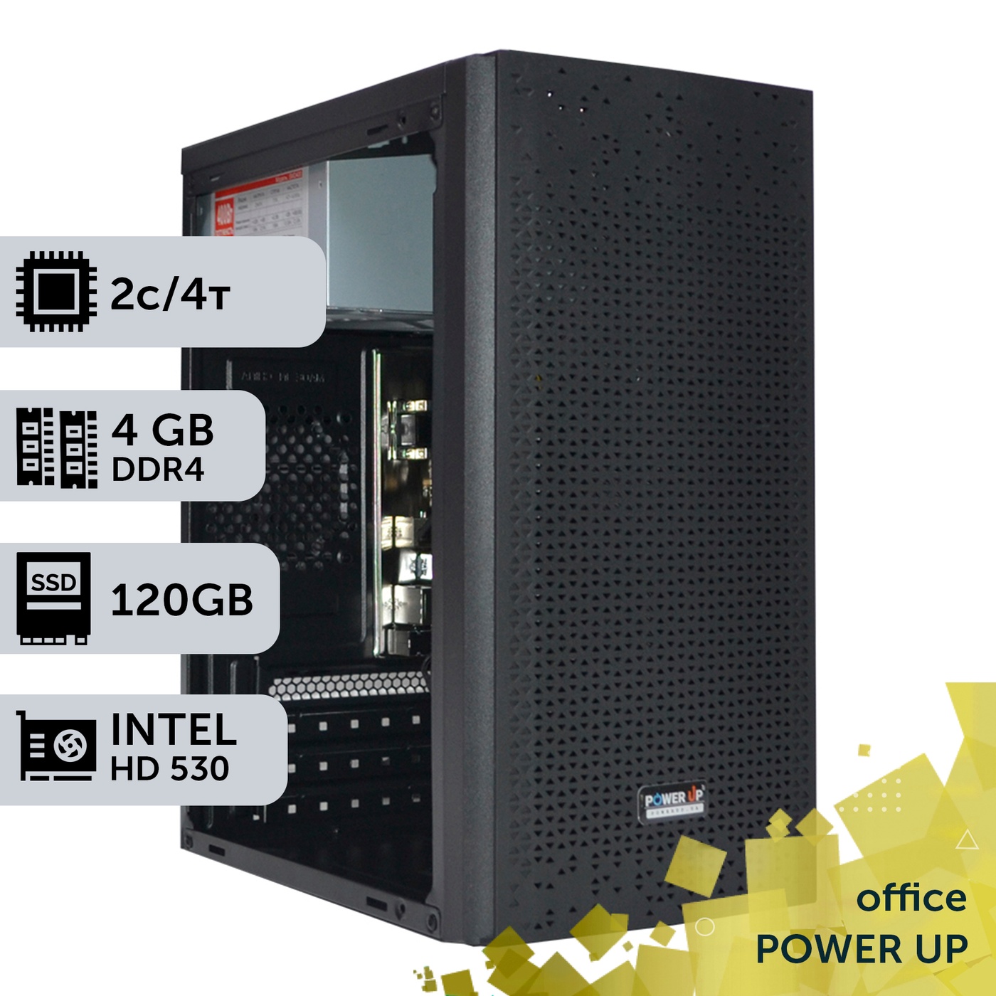 Офісний ПК PowerUp #35 Core i3 6100/4 GB/SSD 120GB/Int Video