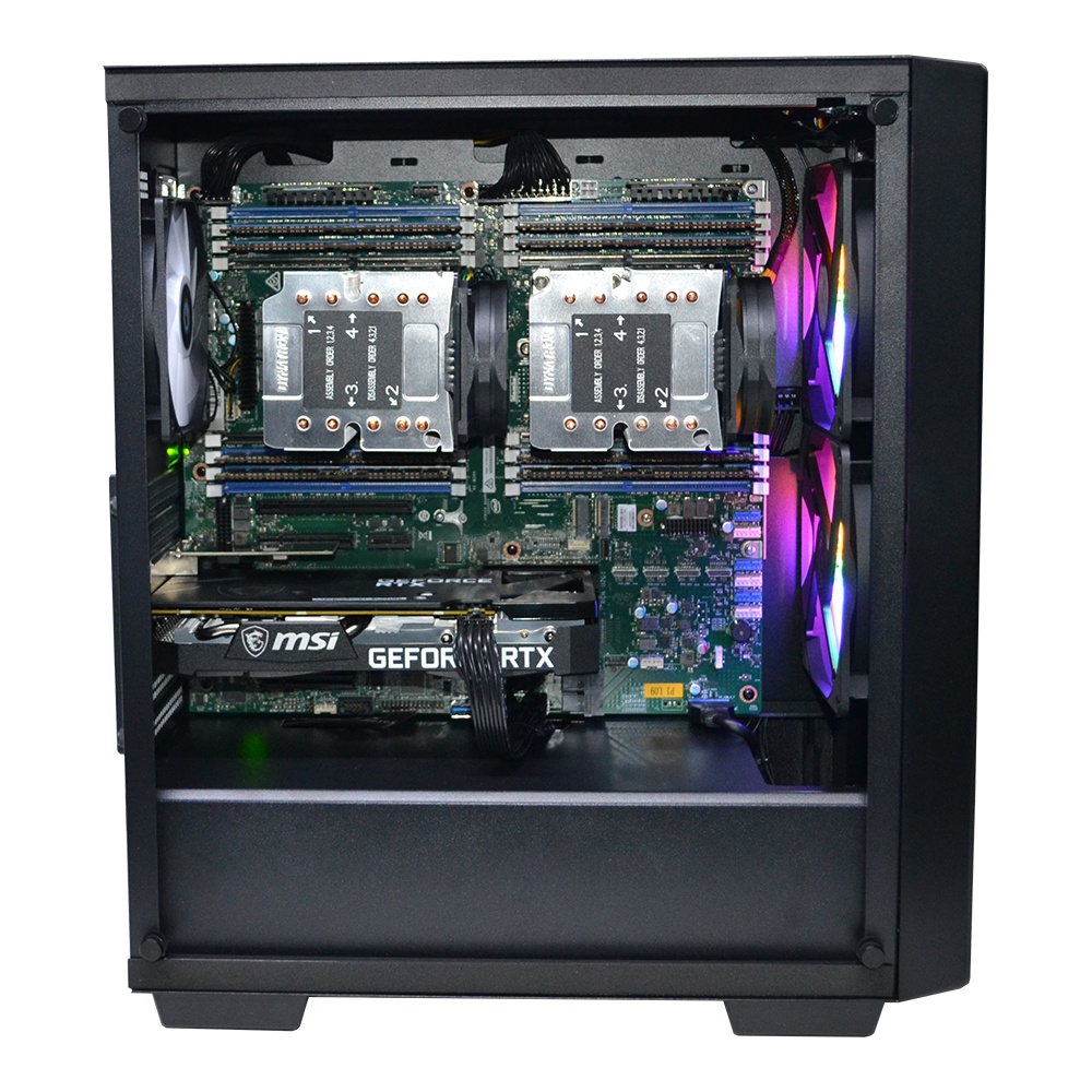 Двопроцесорна робоча станція PowerUp #276 Intel Xeon Platinum P-8136 x2/64 GB/HDD 1TB/SSD 1TB/GeForce RTX 3060 12GB