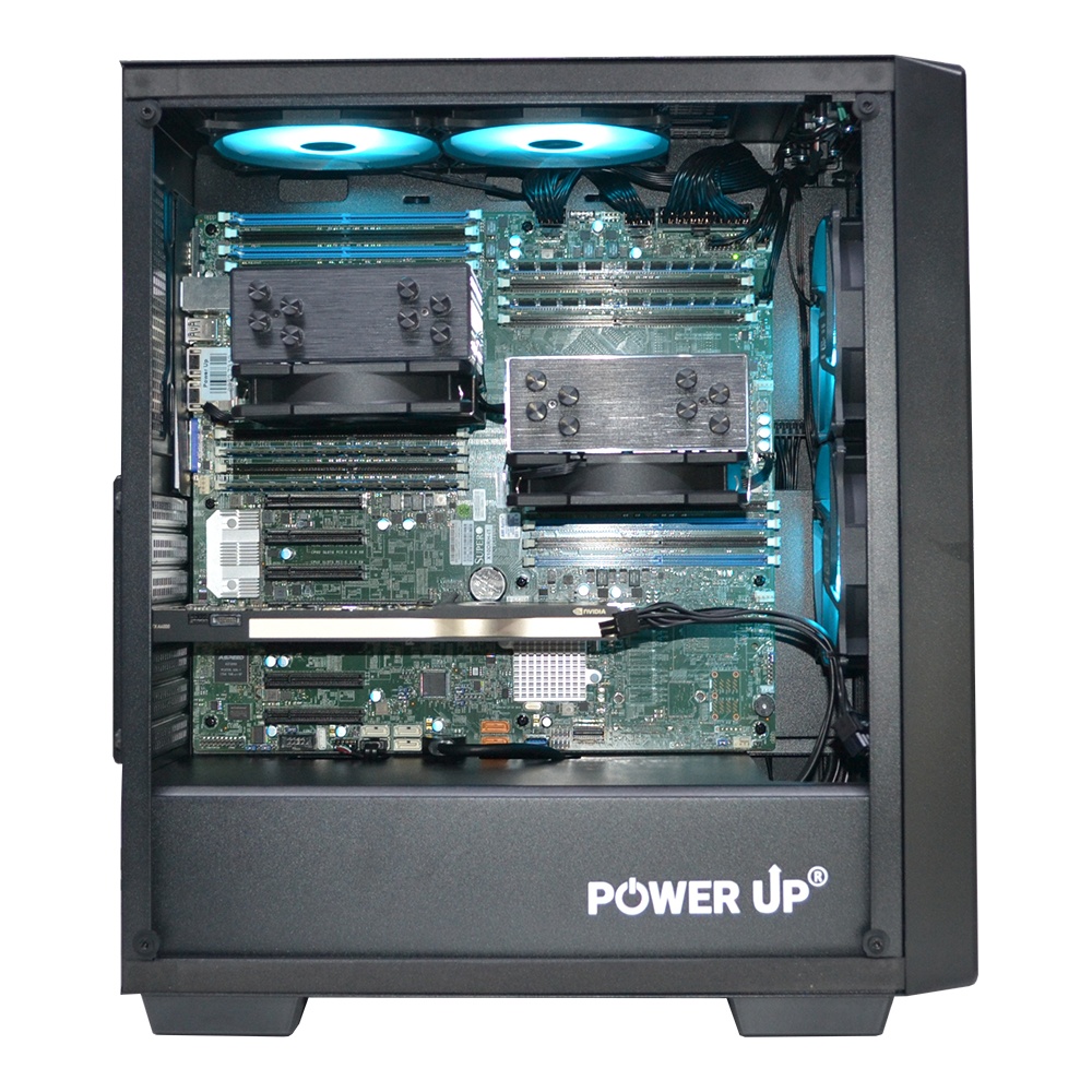 Двухпроцессорная рабочая станция PowerUp #193 Xeon E5 2699 v3 x2/64 GB/HDD 1 TB/SSD 512GB/NVIDIA Quadro RTX A4000 16GB