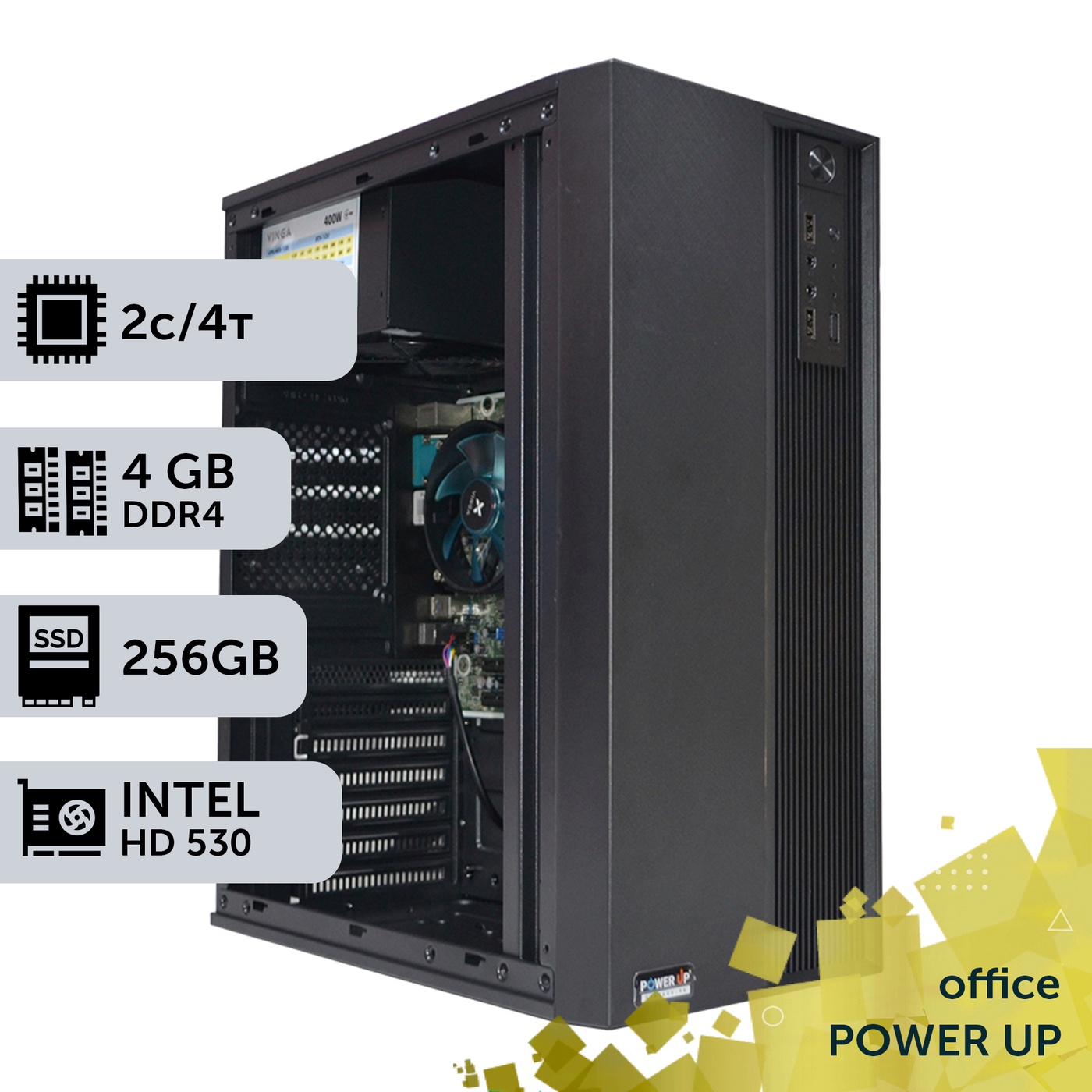Офісний ПК PowerUp #36 Core i3 6100/4 GB/SSD 256GB/Int Video