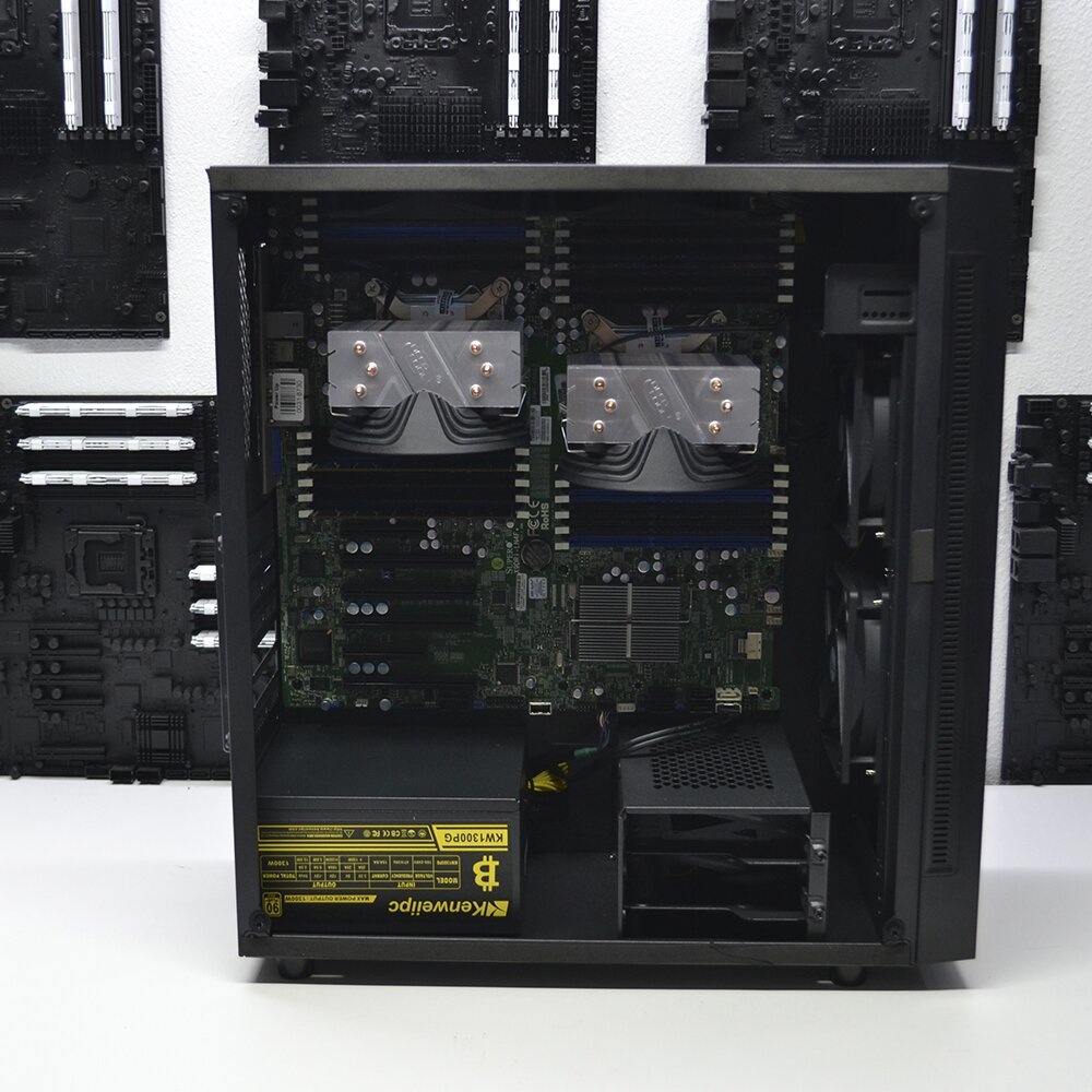 Двухпроцессорная рабочая станция PowerUp #62 Xeon E5 2670 x2/16 GB/HDD 500 GB/SSD 120 GB/Int Video
