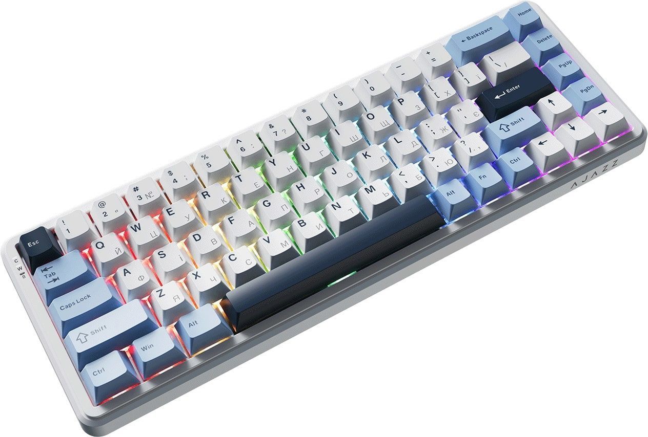 Keyboard Ajazz AK680 MAX Magnetic Switch RGB USB White (AK6