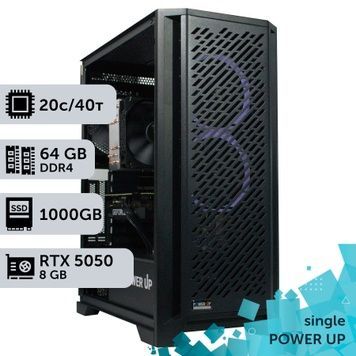 Рабочая станция PowerUp #376 Xeon E5 2673 v4/64 GB/SSD 1TB/GeForce RTX 5050 8GB