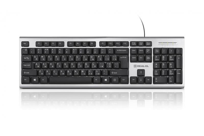 Keyboard REAL-EL 507 Standard Silver USB