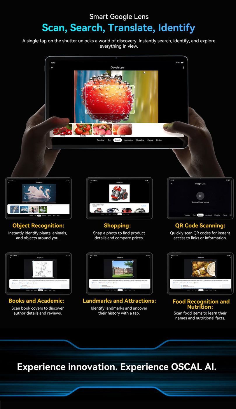Планшет PAD100 GREY 12" 256GB OSCAL