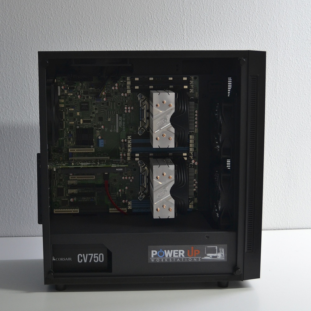 Двухпроцессорная рабочая станция PowerUp #43 Xeon E5 2690 x2/32 GB/HDD 1 TB/SSD 240 GB/NVIDIA Quadro K2000 2GB