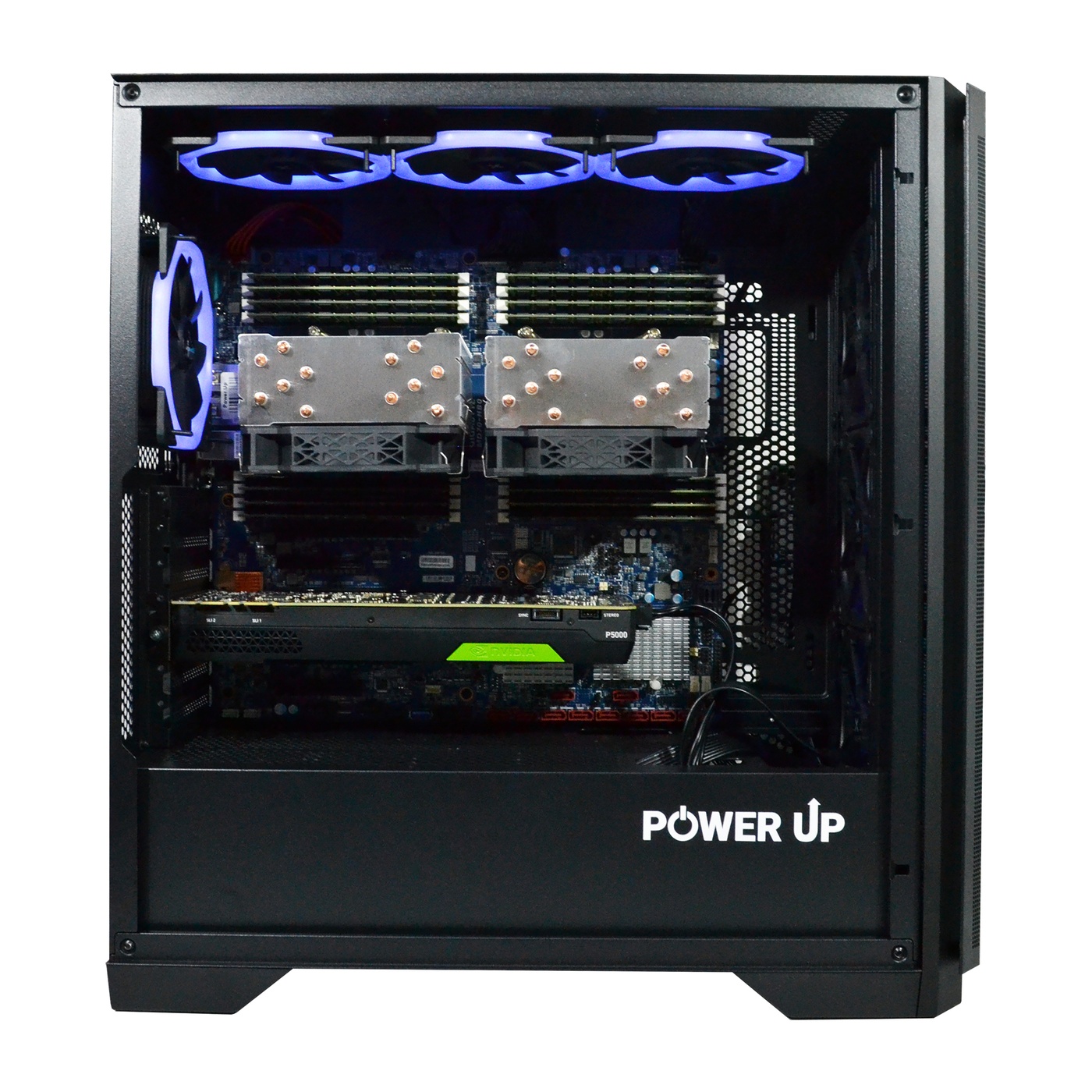 Двухпроцессорная рабочая станция PowerUp #454 Xeon E5 2699 v4 x2/64 GB/HDD 2 TB/SSD 1TB/NVIDIA Quadro P5000 16GB