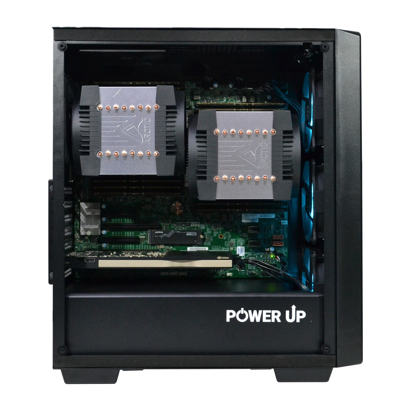 Двопроцесорна робоча станція PowerUp #373 AMD EPYC 7551 x2/128 GB/SSD 1TB/NVIDIA Quadro RTX A4000 16GB