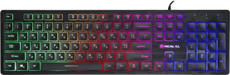 Keyboard REAL-EL Comfort 7070 Ukr Black