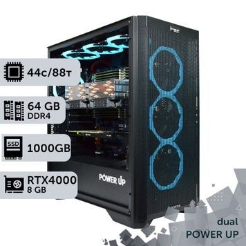 Двухпроцессорная рабочая станция PowerUp #455 Xeon E5 2699 v4 x2/64 GB/SSD 1TB/NVIDIA Quadro RTX4000 8GB