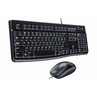 Комплект (клавіатура, миша) Logitech MK120 Black