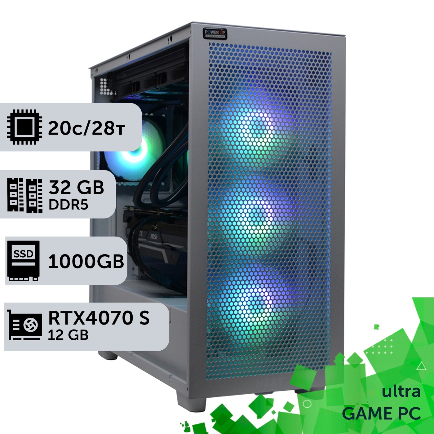 Ігровий комп'ютер GamePC Ultra #353 Core i7 14700K/32 GB/SSD 1TB/GeForce RTX 4070 Super 12GB