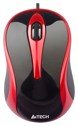 Мишка A4Tech N-350-2 Red/Black USB V-Track