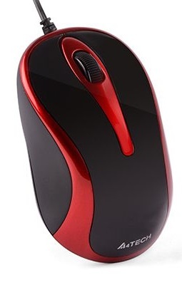 Mouse A4Tech N-350-2 Red/Black USB V-Track