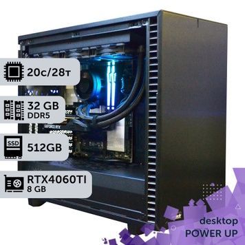 Робоча станція PowerUp Desktop #345 Core i7 14700K/32 GB/SSD 512GB/GeForce RTX 4060Ti 8GB