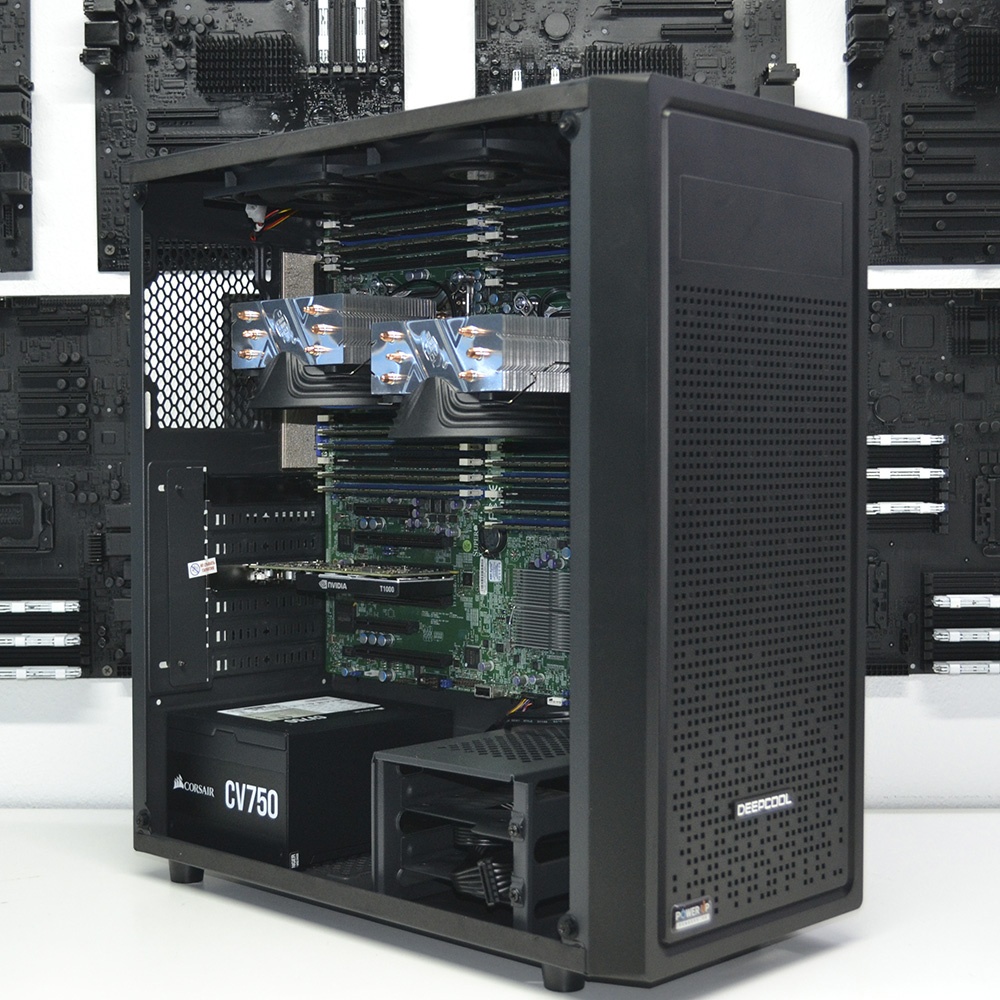 Двопроцесорна робоча станція PowerUp #245 Xeon E5 2680 v3 x2/32 GB/HDD 1 TB/SSD 480 GB/NVIDIA Quadro T1000 4GB
