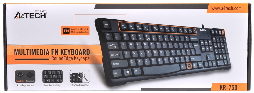 Keyboard A4Tech KR-750 Ukr Black