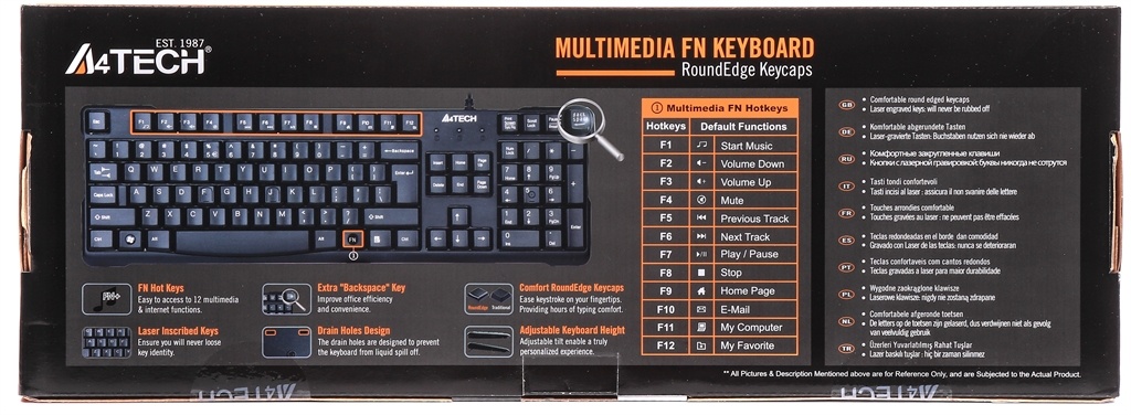 Keyboard A4Tech KR-750 Ukr Black