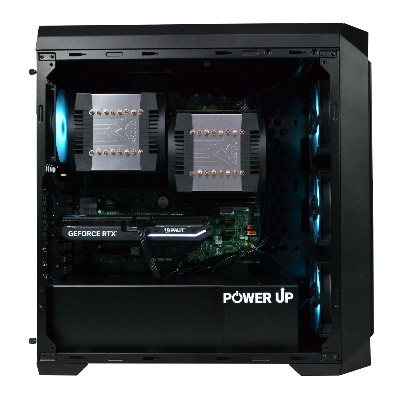 Двопроцесорна робоча станція PowerUp #551 AMD EPYC 7702 x2/512 GB/SSD 1TB/GeForce RTX 5060Ti 16GB