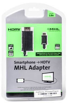 Кабель PowerPlant (KD00AS1239) microUSB-HDMI, 1.8м, Black