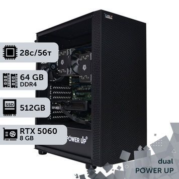 PowerUp #557 Dual-Processor Workstation with Xeon E5 2680 v4 x2/64 GB/512 GB SSD/GeForce RTX 5060 8 GB