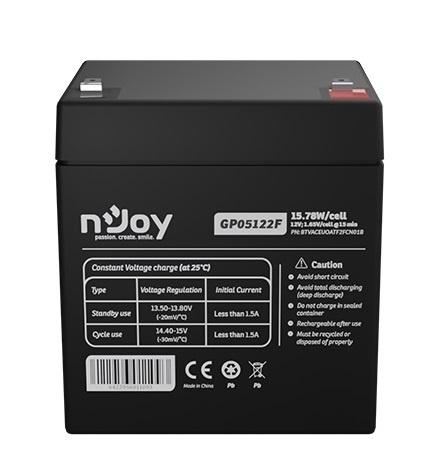 Аккумуляторная батарея Njoy GP05122F 12V 5AH (BTVACEUOATF2FCN01B) AGM