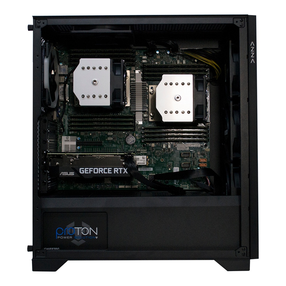 Двухпроцессорная рабочая станция PowerUp #395 AMD EPYC 7413 x2/256 GB/SSD 2TB/GeForce RTX 4070Ti 12GB