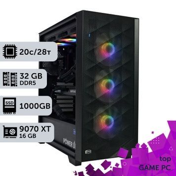 Ігровий комп'ютер GamePC TOP #622 Core i7 14700K/32 GB/SSD 1TB/Radeon RX 9070 XT 16GB
